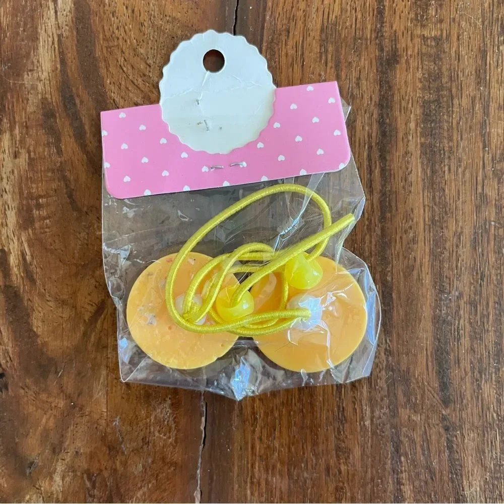 Girls Sunglasses Emoji Hair Ties with Yellow Bands New